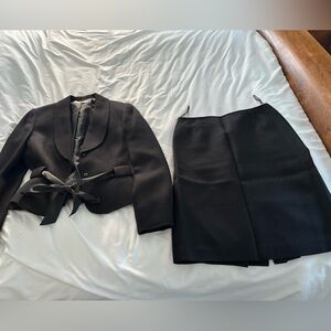 Wool lined ribbon belt- skirt and jacket